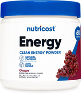Nutricost Énergie Poudre raisin dans une bouteille, impulsion rapide et durable.