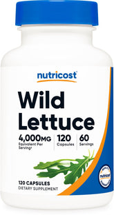 Nutricost extrait laitue sauvage – bouteille avec capsules faciles à prendre au quotidien