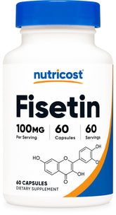 Nutricost fisetine capsules : la bouteille montre le format pratique.