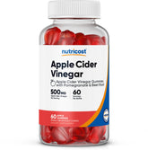 Nutricost gommes vinaigre pomme 500mg: douceur fruitée et format pratique.