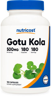 Nutricost Gotu Kola bouteille pratique pour une routine bien etre quotidienne.
