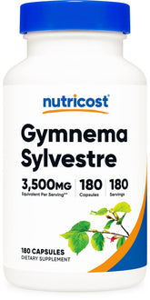 Nutricost Gymnema Sylvestre – Bouteille 180 capsules, format pratique pour votre routine quotidienne