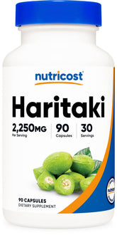 Nutricost Haritaki 2250 mg capsules véganes pour usage quotidien