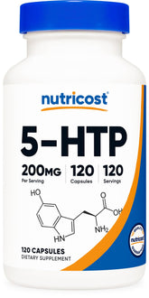 Nutricost 5-HTP, bouteille de capsules, soutien potentiel au quotidien