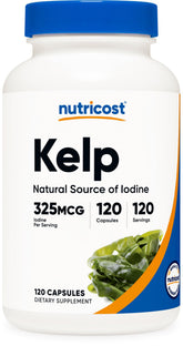 Nutricost capsules d'algues brunes montrant la bouteille et l aspect pratique pour l usage quotidien