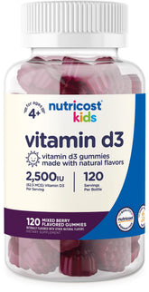 Nutricost Kids D3 Gummies — bouteille pour l’apport quotidien en vitamine D3