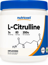 Nutricost L-Citrulline Pure Poudre, texture fine prête à mélanger en boisson pré-entraînement