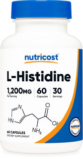 Nutricost L-Histidine, capsules-dosage-quotidien pratiques pour votre routine.
