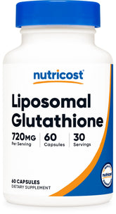 Nutricost Liposomal Glutathione — bouteille prête à la routine quotidienne.