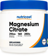 Nutricost Magnésium Citrate en poudre avec doseur inclus, prêt à mesurer.