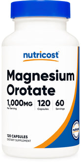 Bouteille Nutricost Magnésium Orotate, pratique et facile à doser au quotidien.