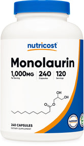 Nutricost Monolaurin: bouteille de 120 portions prête à l'emploi