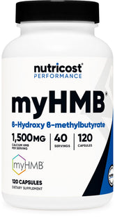 Nutricost myHMB – bouteille de gélules facile à avaler, pratique.