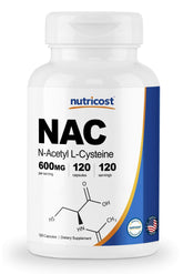 Nutricost NAC 600 mg capsules vegan, prise simple pour un soutien quotidien
