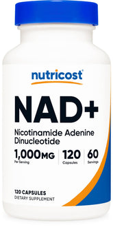 Nutricost NAD+ Bouteille – format pratique pour la supplémentation quotidienne.