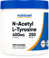 Nutricost NALT poudre en bouteille, pureté et simplicité d'utilisation.