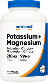 Nutricost potassium magnésium citrates – bouteille facile a prendre pour le quotidien