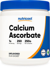 Nutricost Calcium Ascorbate — bouteille neutre prête à mélanger pour un apport quotidien pratique