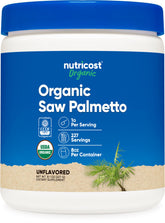 Nutricost poudre-palmetto dans une bouteille 8 oz, dosage facile.