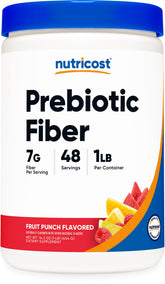 Nutricost Prébiotique Fibres Saveur fruits-agrumes – poudre facile à diluer.