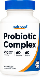 Nutricost Probiotic Complex – capsule 10 milliards CFU, soutien quotidien de la flore intestinale