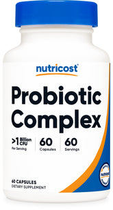 Nutricost Probiotic Complex – bouteille: soutien digestif quotidien grâce à des milliards de CFU