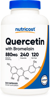 Nutricost Quercetine 880mg - Bouteille: format pratique pour usage quotidien.