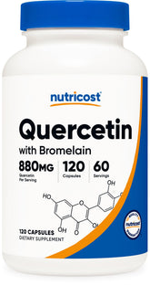 Nutricost Quercetine avec Bromélaïne, emballage clair pour prise facile.