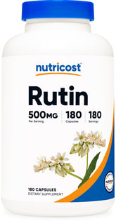 Nutricost Rutin 500mg – bouteille avec dosage précis et format pratique.