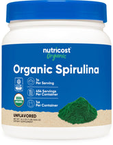 Nutricost Spiruline Bio – bouteille 454 g, poudre riche en protéines
