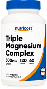 Nutricost Triple Magnésium Complex — bouteille, praticité quotidienne et formulation puissante.