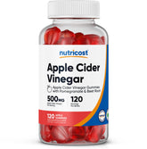 Nutricost Gommes Vinaigre de Pomme, bouteille: faciles a prendre au quotidien.