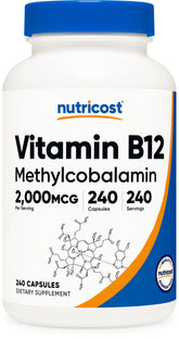 Nutricost B12 methylcobalamin 2000µg – gélules végétariennes faciles à prendre