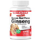 Nutridom Panax Ginseng Rouge, capsules – soutien potentiel d'énergie et concentration.