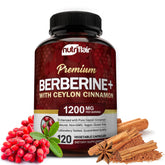 NutriFlair Berberine HCL 1200 mg — bouteille pratique pour l’utilisation quotidienne.