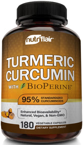 NutriFlair Curcuma Capsules, bouteille: pratique pour votre routine bien-être quotidienne.