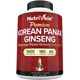 Nutrivein Ginseng Panax Rouge Coréen en bouteille, énergie naturelle potentielle