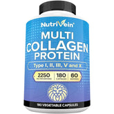 Nutrivein Premium Multi-Collagène : bouteille et gélules faciles à avaler pour joints et peau.