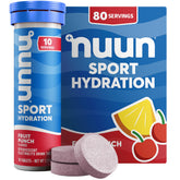 Nuun Sport Fruit Punch: tablette électrolyte, 80 portions, hydratation pratique lors de l'effort.