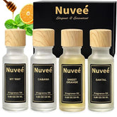 Nuveé ensemble huiles essentielles 20 ml: diffusion élégante et durable dans la maison.