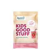 Nuzest Kids Good Stuff – sachet fraise sauvage prêt à être mélangé pour le goûter.