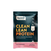 Nuzest Protéine de Pois en sachet: poudre prête à mélanger pour un shake rapide.