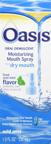 Oasis Spray Buccal Sécheresse 1 oz – soulagement rapide en déplacement.