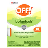 OFF! Botanicals Lingette anti-moustiques dans emballage pratique pour sorties en plein air.