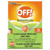 OFF! Lingettes botaniques en emballage, protection pratique contre les moustiques lors des activités extérieures.