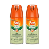 OFF! Deep Woods Dry - bouteille aérosol prête pour les activités extérieures.
