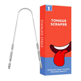 OHOO gratte-langue en acier inoxydable, ergonomique et confortable à utiliser.