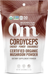 OM MUSHROOM Cordyceps – flacon, énergie naturelle pour vos entraînements.
