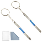 Omnful kit réparation lunettes 5 en 1, embouts variés pour dépanner vos lunettes en déplacement.