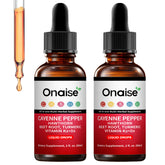 ONAiSE Cayenne Drops, bouteille visible, routine quotidienne facilitée et aromatique.